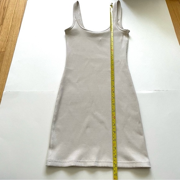 Aritzia TNA Zuma Mini Bodycon Tank Dress in Matte Pearl - Picture 10 of 10